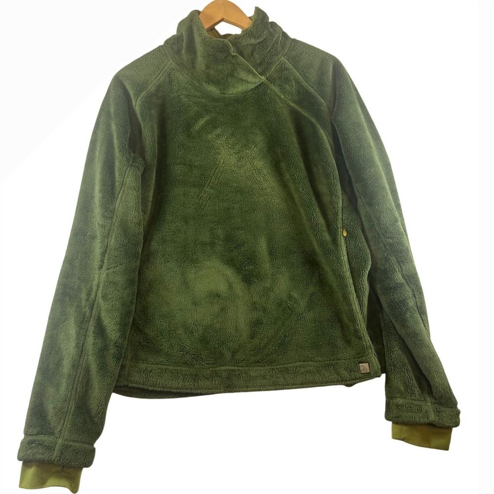 Mountain‎ Hardwear Fleece Pullover Mock Neck Green Women's Outdoor Layer